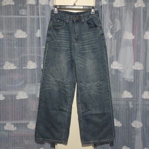 Wish Me Luck Los Angeles Baggy High-Waisted Wide Leg Jeans